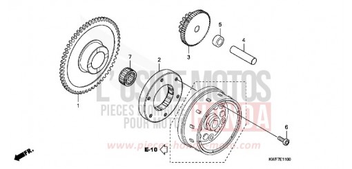 EMBRAYAGE DE DEMARRAGE CBF125MB de 2011